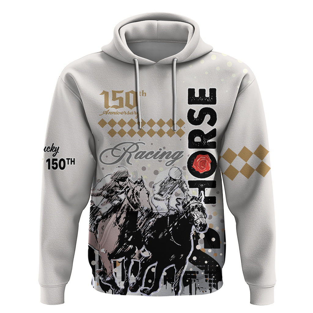 Kentucky Horse Racing Hoodie 150th Anniversary The Run For The Roses LT9