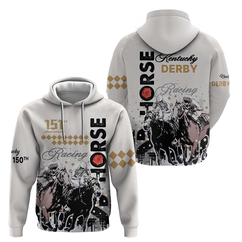 Kentucky Horse Racing Hoodie 151st Anniversary The Run For The Roses LT9