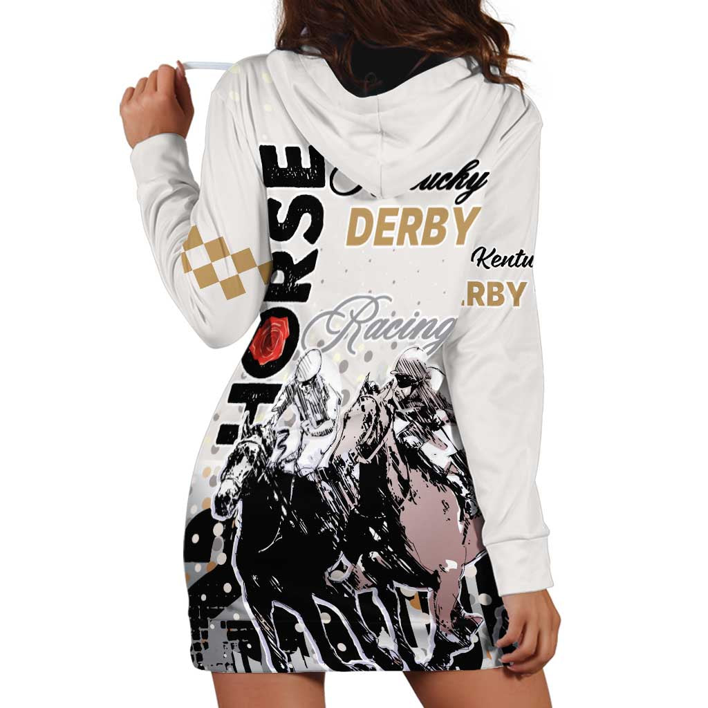 Kentucky Horse Racing Hoodie Dress 151st Anniversary The Run For The Roses LT9
