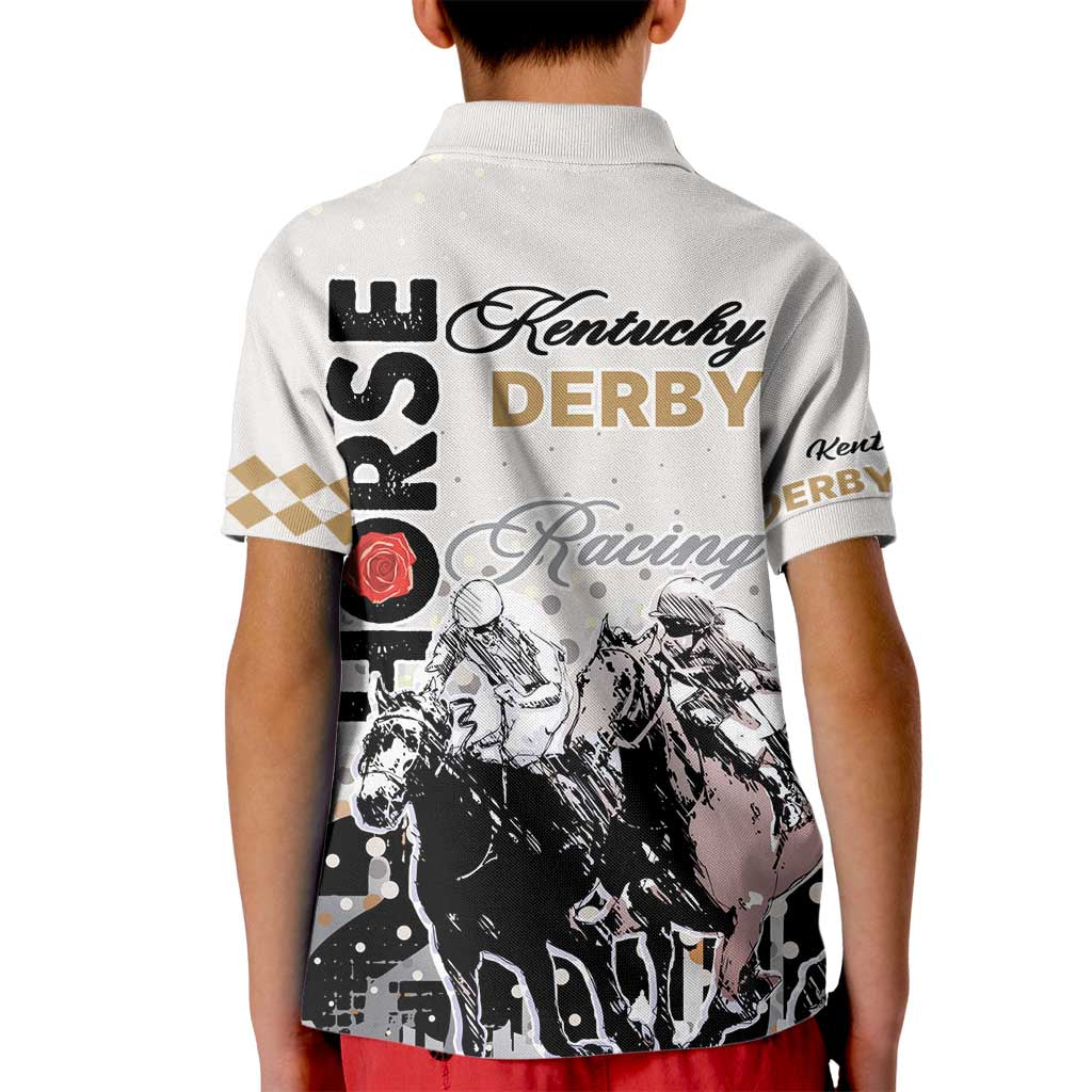 Kentucky Horse Racing Kid Polo Shirt 151st Anniversary The Run For The Roses LT9