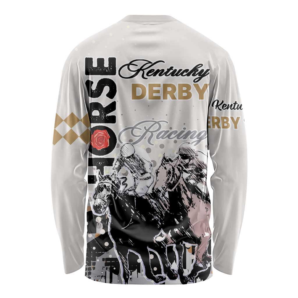 Kentucky Horse Racing Long Sleeve Shirt 151st Anniversary The Run For The Roses LT9