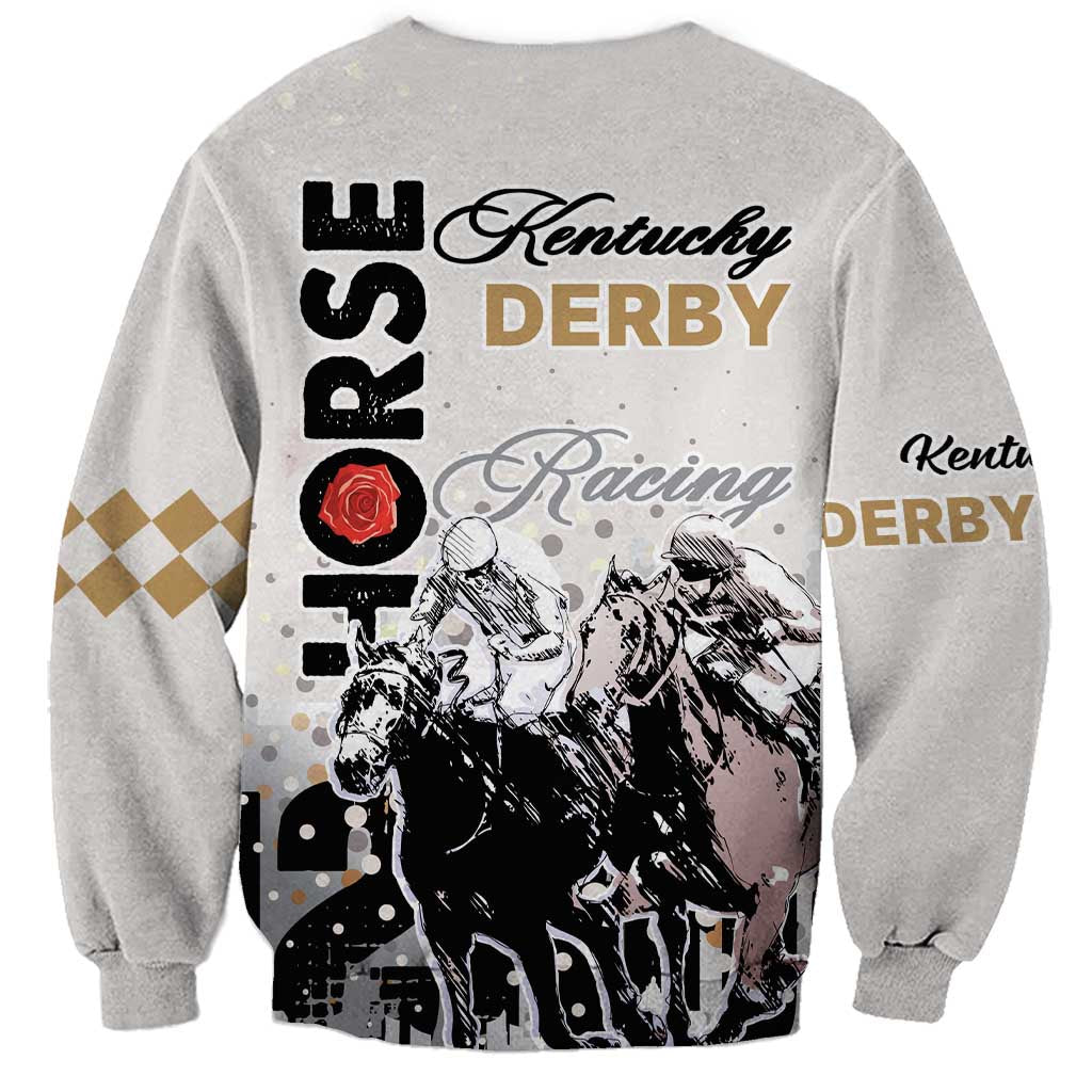 Kentucky Horse Racing Sweatshirt 151st Anniversary The Run For The Roses LT9