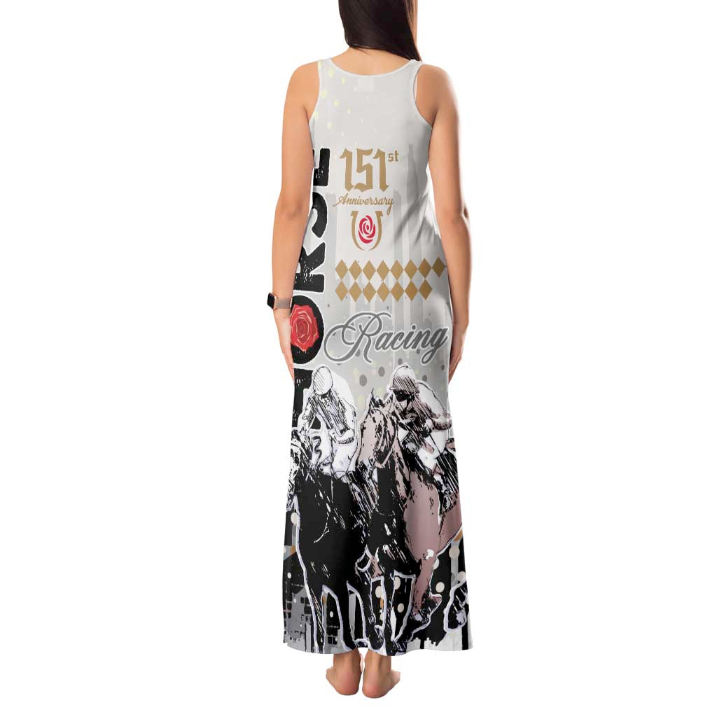Kentucky Horse Racing Tank Maxi Dress 151st Anniversary The Run For The Roses LT9