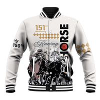Personalised Kentucky Horse Racing Baseball Jacket 151st Anniversary The Run For The Roses LT9