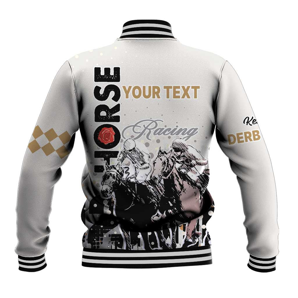 Personalised Kentucky Horse Racing Baseball Jacket 151st Anniversary The Run For The Roses LT9