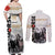Personalised Kentucky Horse Racing Couples Matching Off Shoulder Maxi Dress and Long Sleeve Button Shirts 151st Anniversary The Run For The Roses LT9
