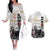 Personalised Kentucky Horse Racing Couples Matching Off The Shoulder Long Sleeve Dress and Hawaiian Shirt 151st Anniversary The Run For The Roses LT9