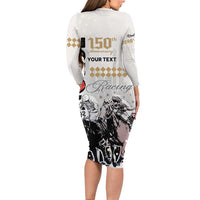 Personalised Kentucky Horse Racing Family Matching Long Sleeve Bodycon Dress and Hawaiian Shirt 151st Anniversary The Run For The Roses LT9
