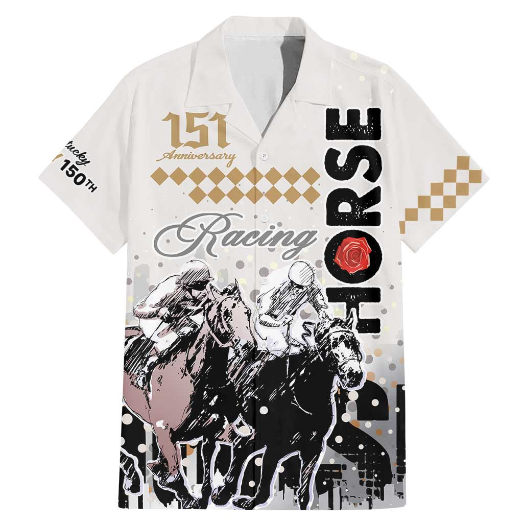 Personalised Kentucky Horse Racing Family Matching Mermaid Dress and Hawaiian Shirt 151st Anniversary The Run For The Roses LT9