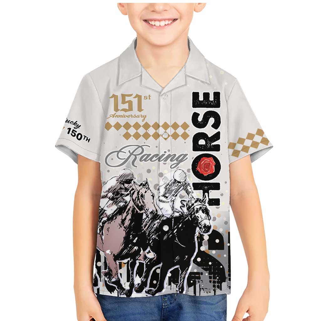 Personalised Kentucky Horse Racing Family Matching Mermaid Dress and Hawaiian Shirt 151st Anniversary The Run For The Roses LT9