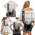 Personalised Kentucky Horse Racing Family Matching Off Shoulder Short Dress and Hawaiian Shirt 151st Anniversary The Run For The Roses LT9