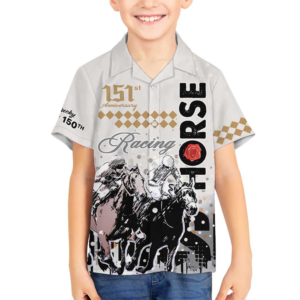 Personalised Kentucky Horse Racing Family Matching Puletasi Dress and Hawaiian Shirt 151st Anniversary The Run For The Roses LT9