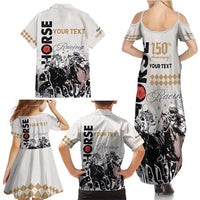 Personalised Kentucky Horse Racing Family Matching Summer Maxi Dress and Hawaiian Shirt 151st Anniversary The Run For The Roses LT9