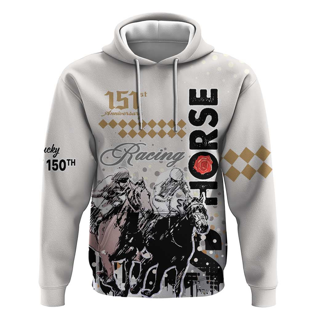 Personalised Kentucky Horse Racing Hoodie 151st Anniversary The Run For The Roses LT9