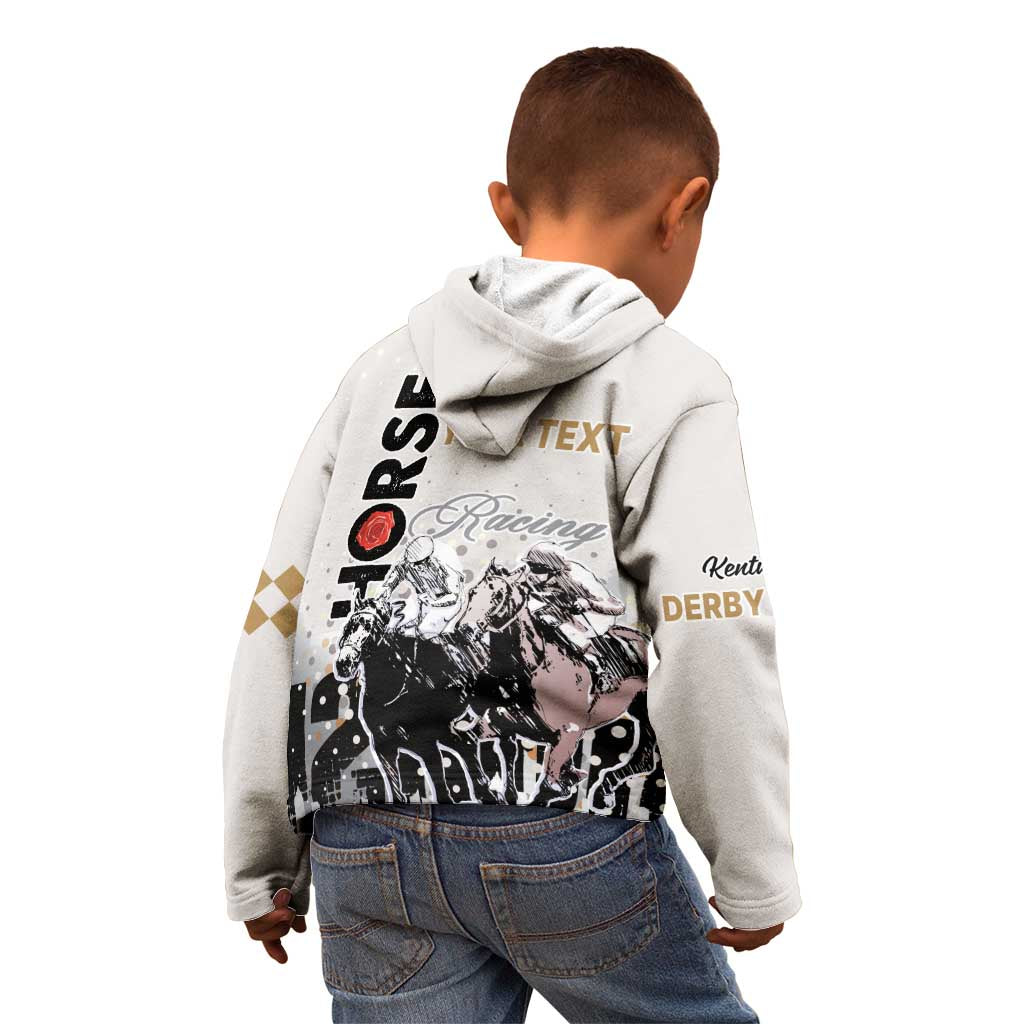 Personalised Kentucky Horse Racing Kid Hoodie 151st Anniversary The Run For The Roses LT9