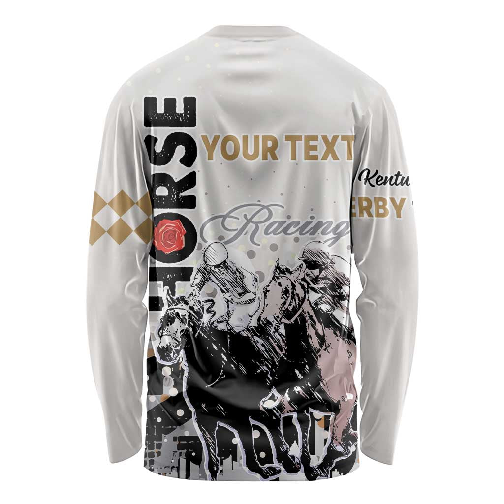Personalised Kentucky Horse Racing Long Sleeve Shirt 151st Anniversary The Run For The Roses LT9
