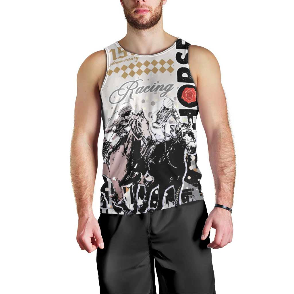 Personalised Kentucky Horse Racing Men Tank Top 151st Anniversary The Run For The Roses LT9