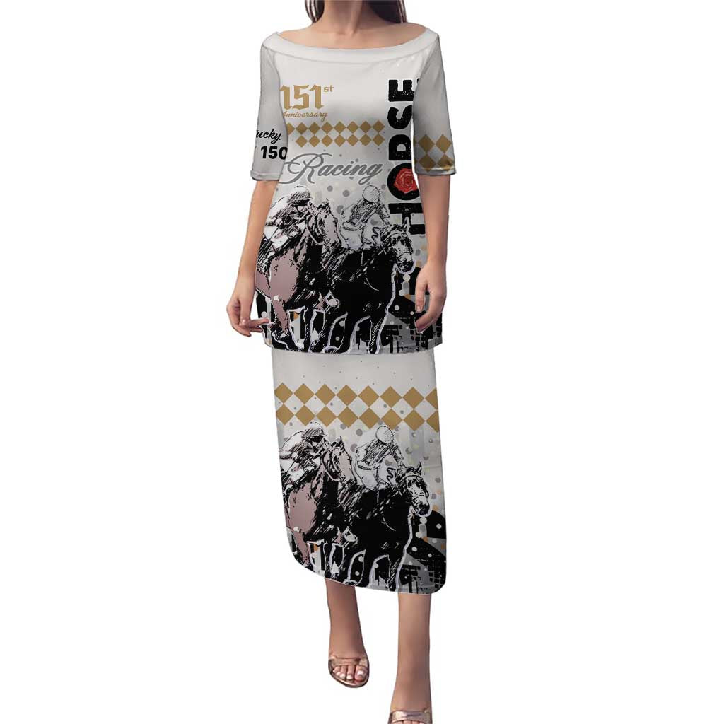 Personalised Kentucky Horse Racing Puletasi 151st Anniversary The Run For The Roses LT9