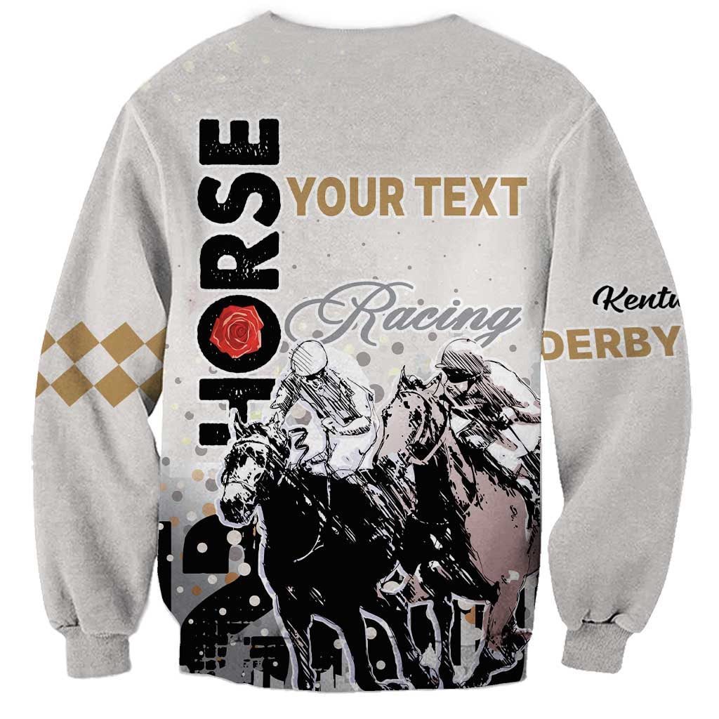 Personalised Kentucky Horse Racing Sweatshirt 151st Anniversary The Run For The Roses LT9