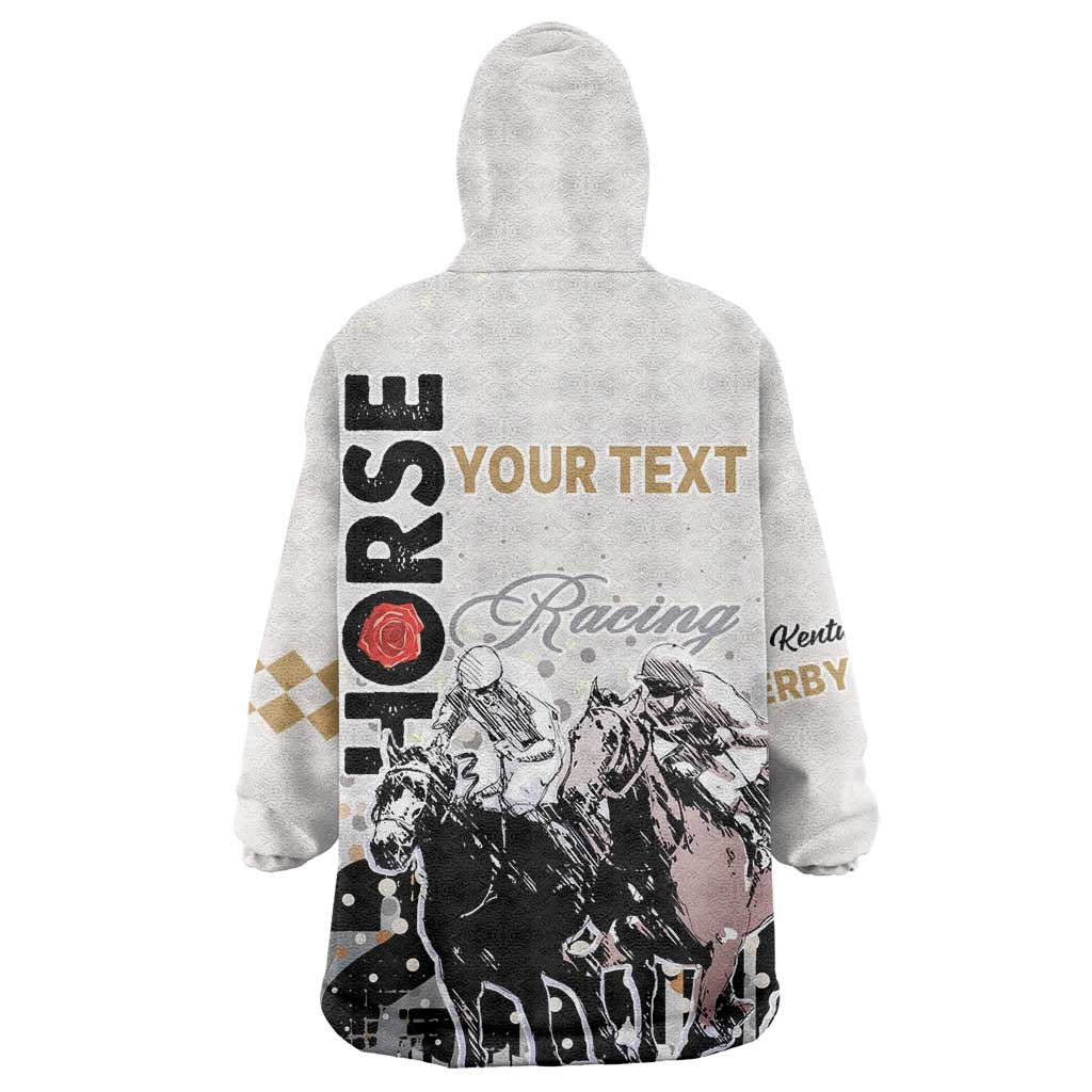 Personalised Kentucky Horse Racing Wearable Blanket Hoodie 151st Anniversary The Run For The Roses LT9