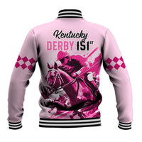 Kentucky Horse Racing Baseball Jacket 151st Anniversary Sporting Art Pink Version LT9