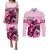 Kentucky Horse Racing Couples Matching Puletasi Dress and Long Sleeve Button Shirts 151st Anniversary Sporting Art Pink Version LT9