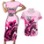 Kentucky Horse Racing Couples Matching Short Sleeve Bodycon Dress and Hawaiian Shirt 151st Anniversary Sporting Art Pink Version LT9