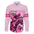 Kentucky Horse Racing Family Matching Off Shoulder Long Sleeve Dress and Hawaiian Shirt 151st Anniversary Sporting Art Pink Version LT9