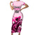 Kentucky Horse Racing Family Matching Short Sleeve Bodycon Dress and Hawaiian Shirt 151st Anniversary Sporting Art Pink Version LT9
