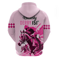 Kentucky Horse Racing Hoodie 151st Anniversary Sporting Art Pink Version LT9