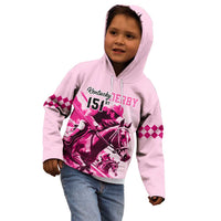 Kentucky Horse Racing Kid Hoodie 151st Anniversary Sporting Art Pink Version LT9