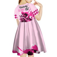 Kentucky Horse Racing Kid Short Sleeve Dress 151st Anniversary Sporting Art Pink Version LT9