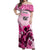 Kentucky Horse Racing Off Shoulder Maxi Dress 151st Anniversary Sporting Art Pink Version LT9