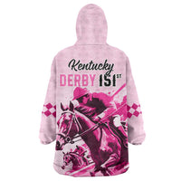 Kentucky Horse Racing Wearable Blanket Hoodie 151st Anniversary Sporting Art Pink Version LT9