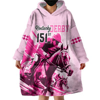 Kentucky Horse Racing Wearable Blanket Hoodie 151st Anniversary Sporting Art Pink Version LT9