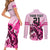 Personalised Kentucky Horse Racing Couples Matching Short Sleeve Bodycon Dress and Long Sleeve Button Shirts 150th Anniversary Sporting Art Pink Version LT9 - Wonder Print Shop