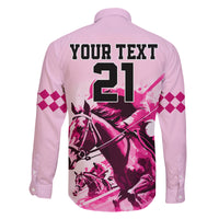 Personalised Kentucky Horse Racing Family Matching Long Sleeve Bodycon Dress and Hawaiian Shirt 150th Anniversary Sporting Art Pink Version LT9 - Wonder Print Shop
