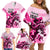 Personalised Kentucky Horse Racing Family Matching Off Shoulder Short Dress and Hawaiian Shirt 150th Anniversary Sporting Art Pink Version LT9 - Wonder Print Shop