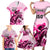 Personalised Kentucky Horse Racing Family Matching Short Sleeve Bodycon Dress and Hawaiian Shirt 150th Anniversary Sporting Art Pink Version - Wonder Print Shop