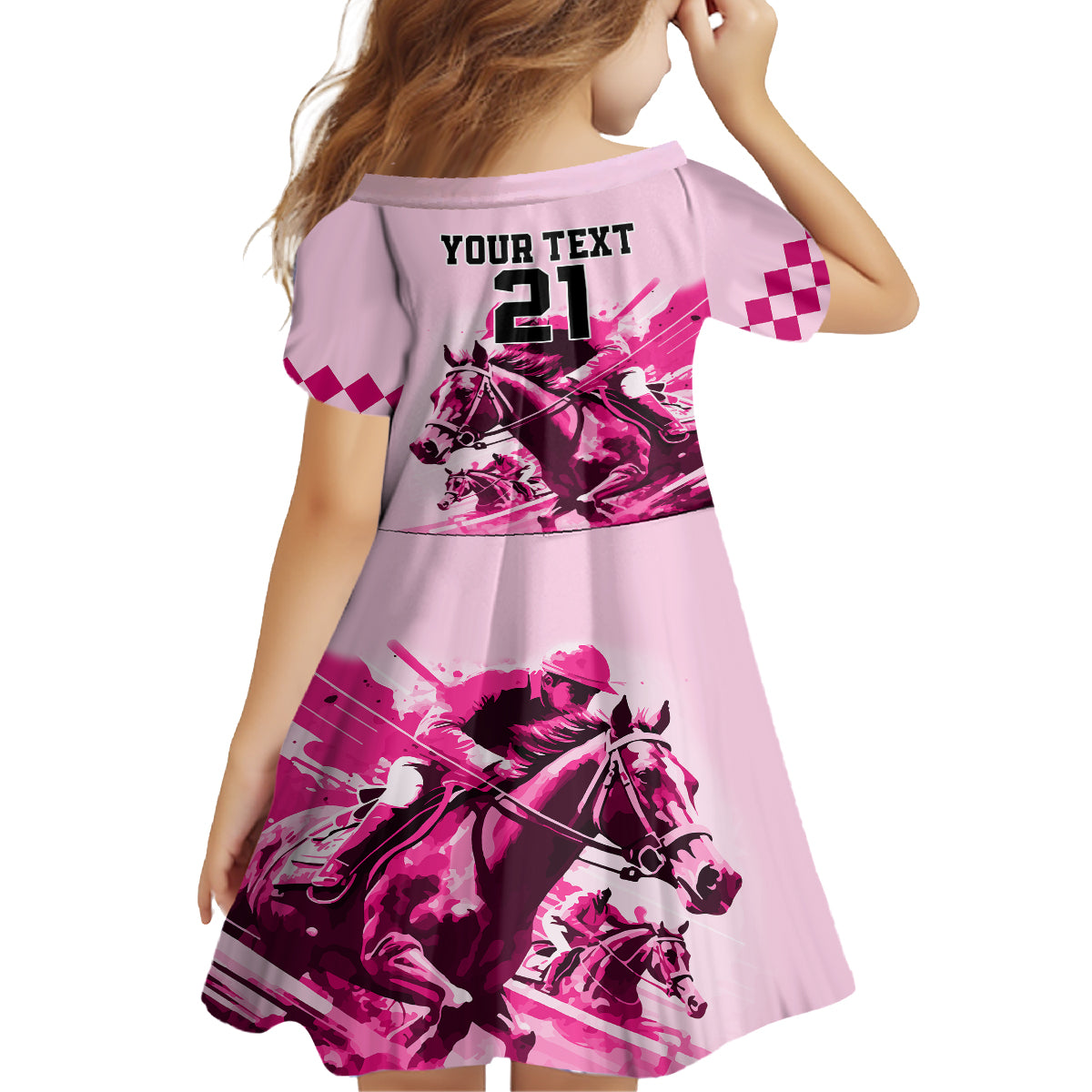 Personalised Kentucky Horse Racing Family Matching Tank Maxi Dress and Hawaiian Shirt 150th Anniversary Sporting Art Pink Version - Wonder Print Shop
