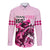 Personalised Kentucky Horse Racing Long Sleeve Button Shirt 150th Anniversary Sporting Art Pink Version - Wonder Print Shop