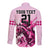 Personalised Kentucky Horse Racing Long Sleeve Button Shirt 150th Anniversary Sporting Art Pink Version - Wonder Print Shop