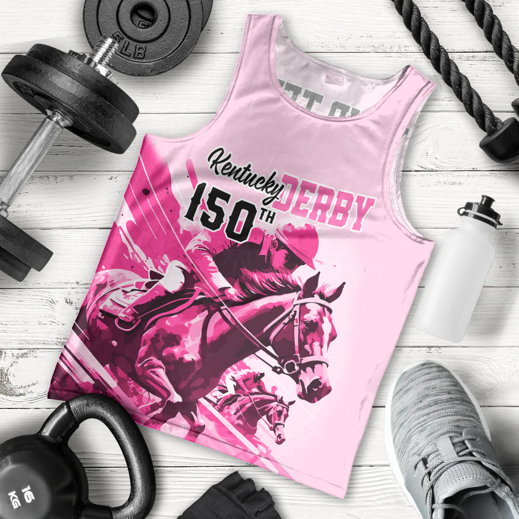 personalised-kentucky-horse-racing-men-tank-top-150th-anniversary-sporting-art-pink-version