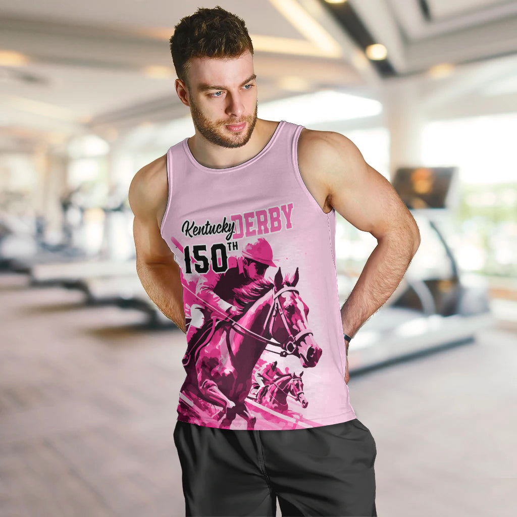 personalised-kentucky-horse-racing-men-tank-top-150th-anniversary-sporting-art-pink-version