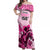 Personalised Kentucky Horse Racing Off Shoulder Maxi Dress 150th Anniversary Sporting Art Pink Version - Wonder Print Shop
