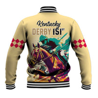 Kentucky Horse Racing Baseball Jacket 151st Anniversary Sporting Art Gold Version LT9