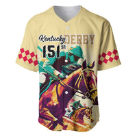 Kentucky Horse Racing Baseball Jersey 151st Anniversary Sporting Art Gold Version LT9