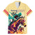 Kentucky Horse Racing Family Matching Off Shoulder Long Sleeve Dress and Hawaiian Shirt 151st Anniversary Sporting Art Gold Version LT9