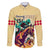 Kentucky Horse Racing Family Matching Off Shoulder Long Sleeve Dress and Hawaiian Shirt 151st Anniversary Sporting Art Gold Version LT9