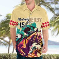 2025 Kentucky Horse Racing Short Sleeve Shirt 151st Anniversary Arty Gold Style LT9